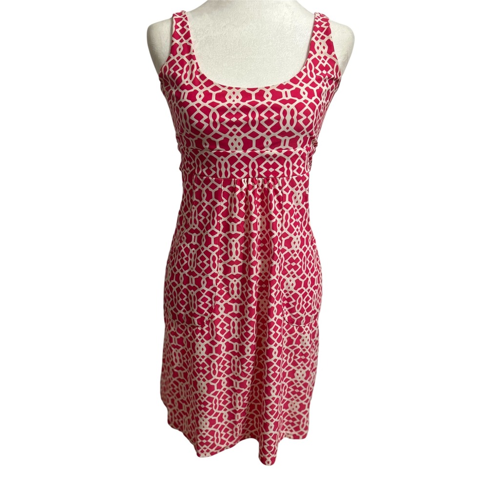Jude Connally Lucy XS Sundress Pockets classic hot pink stretchy dress vacation
